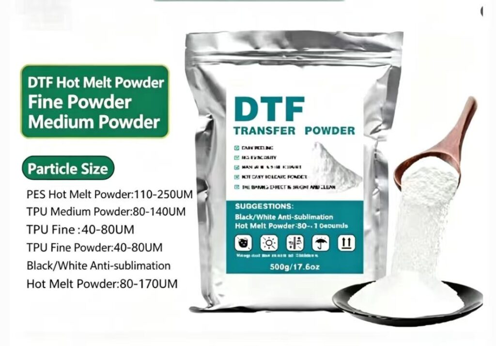 100% Pure Polyurethane DTF Hot Melt Powder Bright White Color Super Elastic Gr...